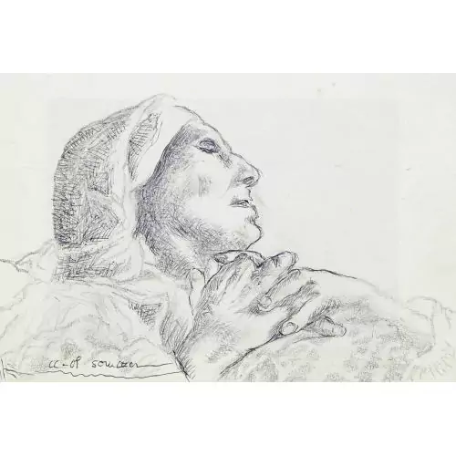 Sinnende Frau
