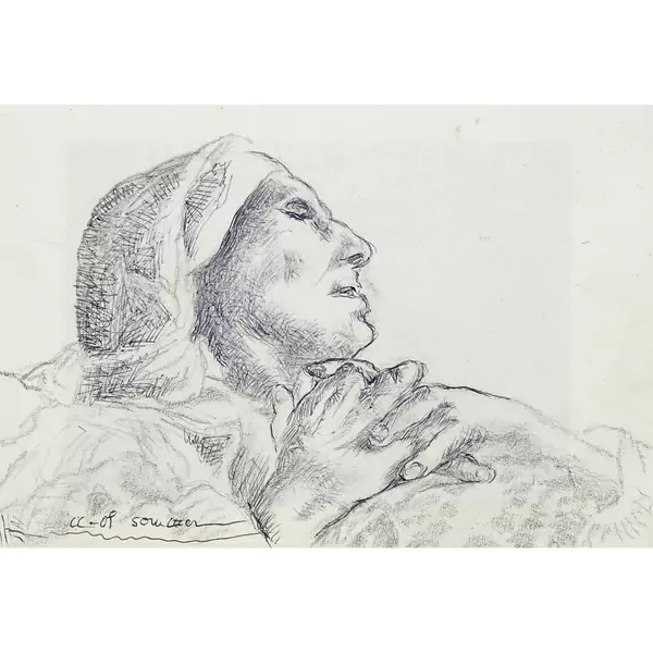 Sinnende Frau