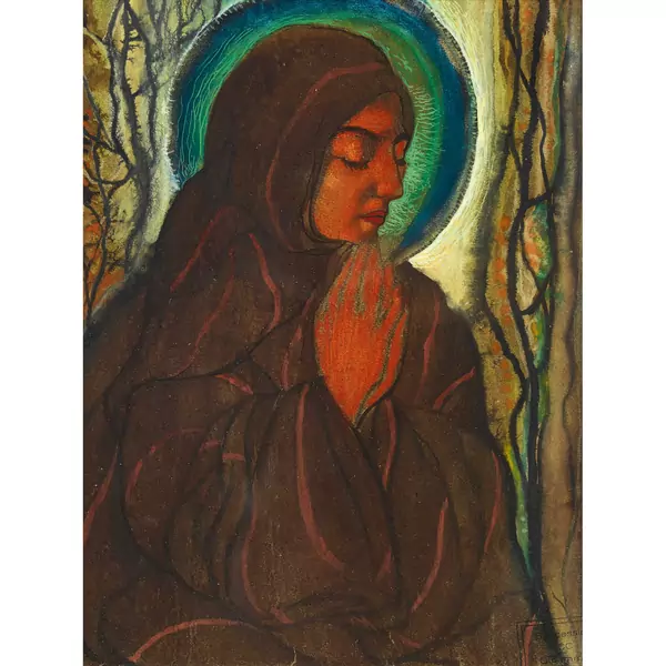 La sainte en prière