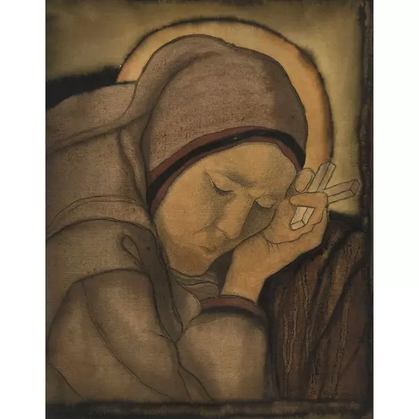 Sainte avec croix