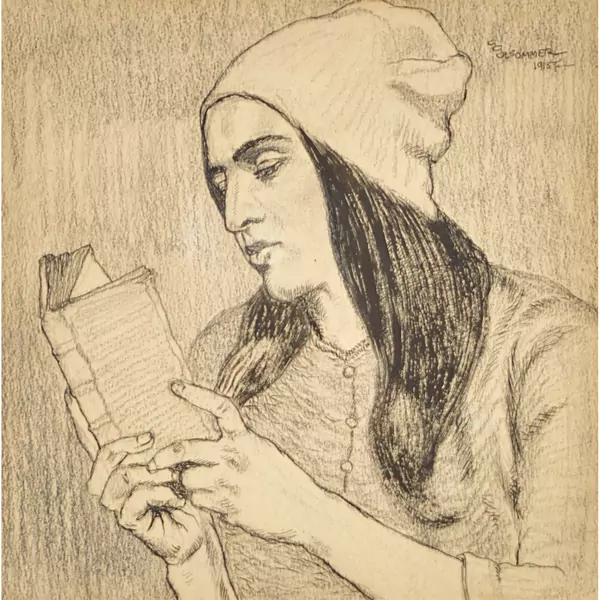 Frau mit Lektüre