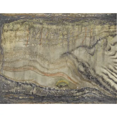 Charles Clos Olsommer — Karge Landschaft mit Kröte.