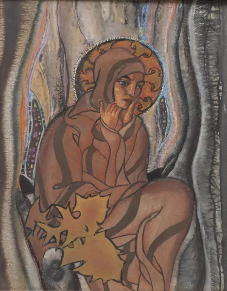 Charles Clos OLSOMMER (1883-1966), Méditante, aquarelle et gouache — DognyAuction