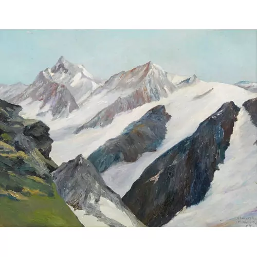 Ansicht von Oberrothorn und Mischabel