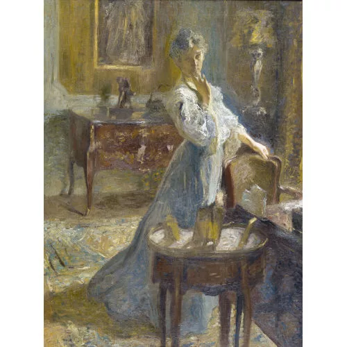 Charles-Émile Hornung — Stehende Frau in Interieur.