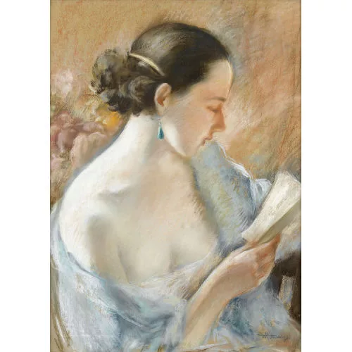 Charles-Émile Hornung — Junge Frau bei der Lektüre.