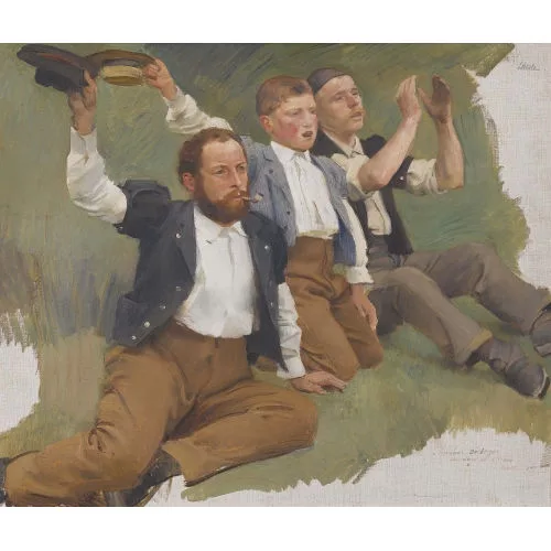Charles Giron — Winkende Freiburger Bauern.