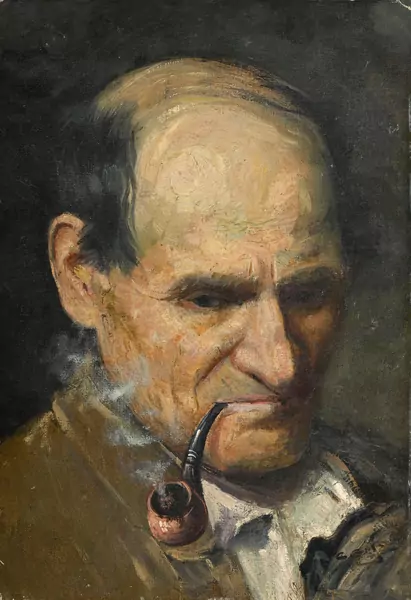 Portrait d'homme à la pipe