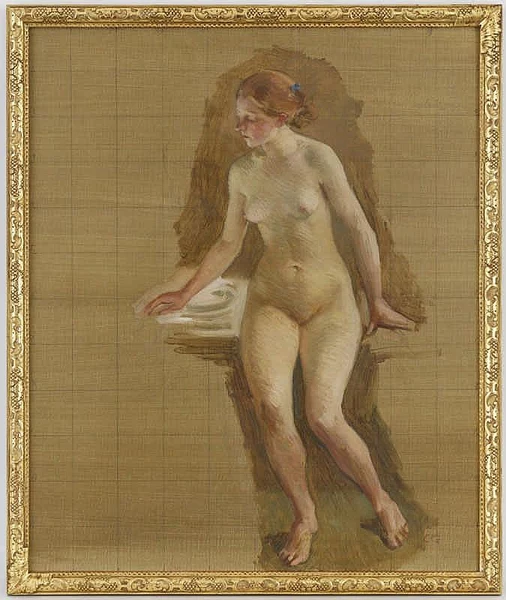 charles giron — Etude de jeune fille nue ou étude pour Narcisse