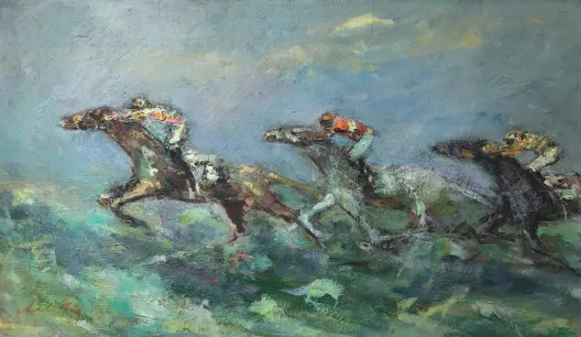 Charles Hug — Vor dem Ziel, Perderennen