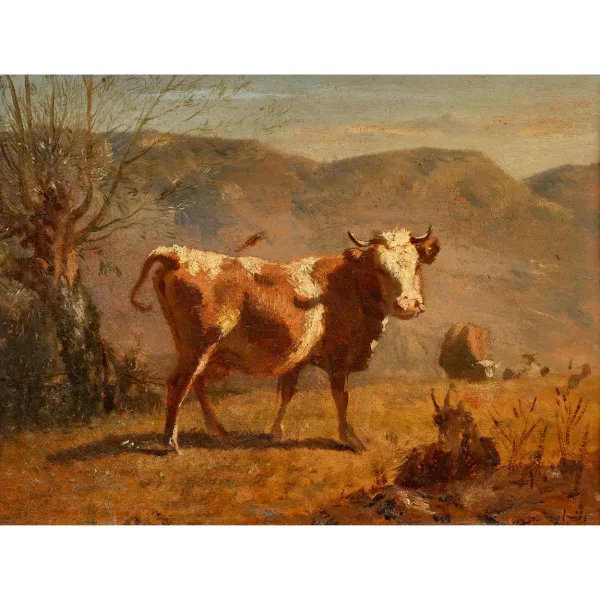 Charles Humbert — Kühe und Ziege auf der Weide.