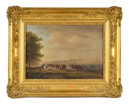 Exercice de cuirassiers à cheval