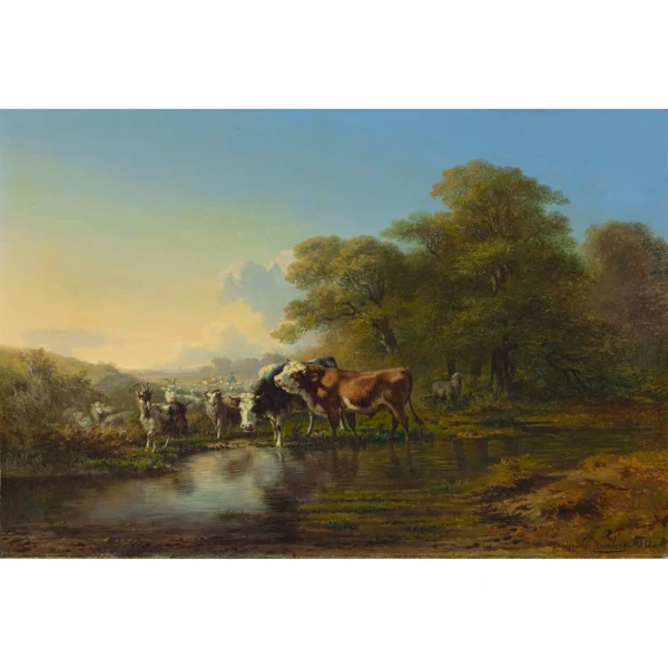 Charles Humbert — BOEUFS ET CHÈVRES, 1852 CATTLE AND GOATS, 1852