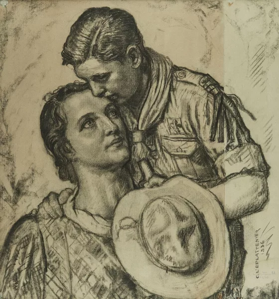 Charles L’Eplattenier — L'étreinte du jeune scout