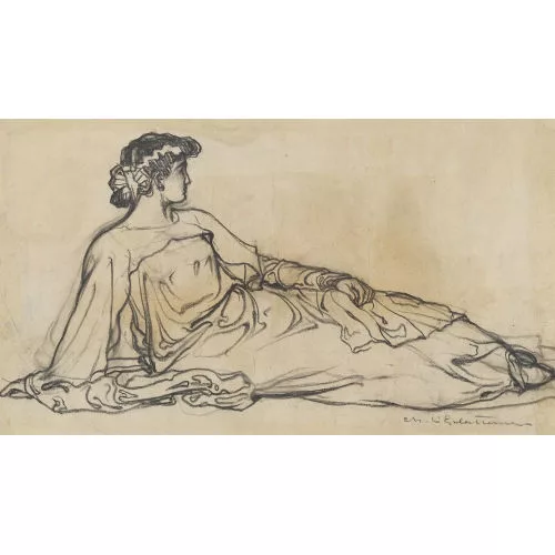 Charles L’Eplattenier — Bildnis einer liegenden Dame.