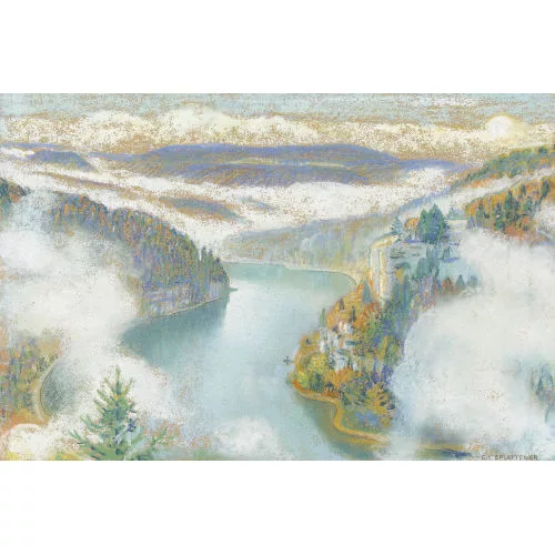 Charles L’Eplattenier — Doubslandschaft im Morgennebel.