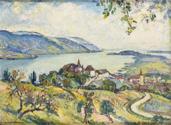 Charles L'Eplattenier (1874-1946), "Cerlier - Lac de Bienne" — DognyAuction