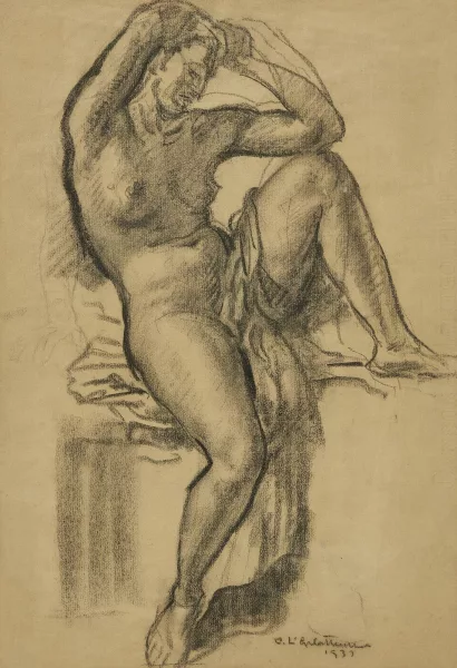Charles L’Eplattenier — Nu féminin assis