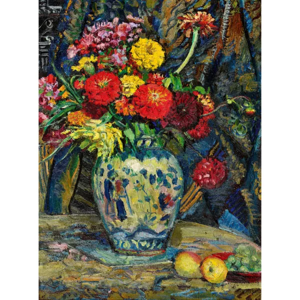 Charles L’Eplattenier — "Ziñias" (Stillleben mit Zinnien in einer Vase).