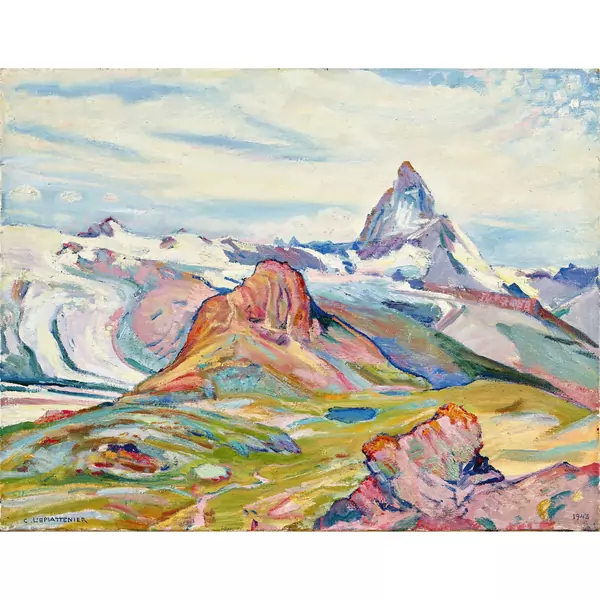 "Cervin et Riffelhorn. Effet du matin"