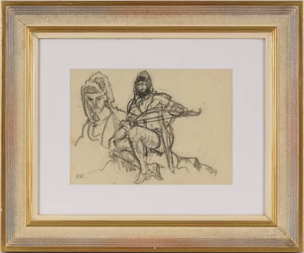 Charles L’Eplattenier — Etude de guerrier avec arbalète,
