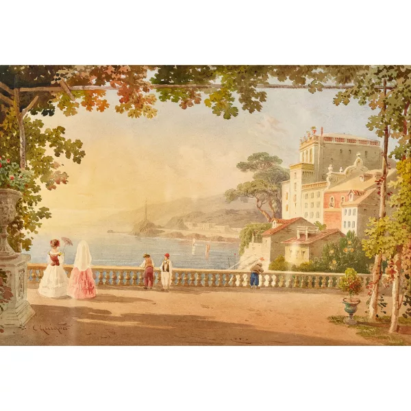 Charles-Louis Guigon — Italienische Küstenansicht.