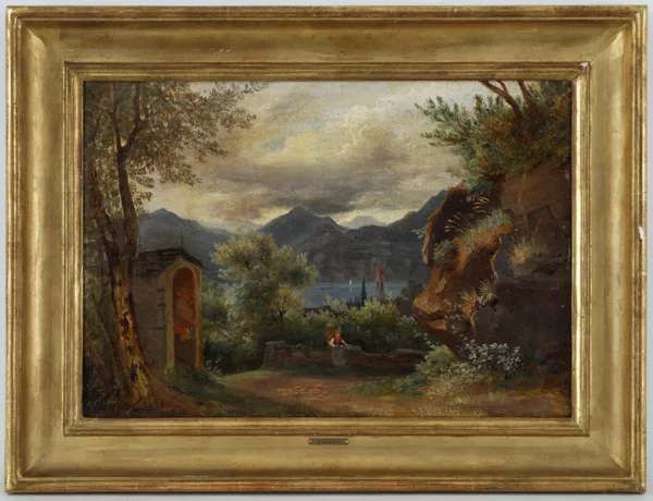 Charles-Louis Guigon — Charles Louis Guigon (1807-1882), \\Paysanne au bord