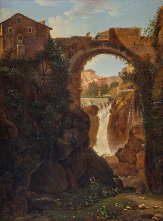 Paysage au pont de pierre