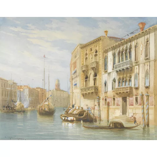 Charles-Louis Guigon — Canal Grande in Venedig.