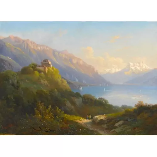 Les châteaux du Châtelard et de Chillon avec Dent Blanche