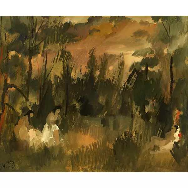 Baigneuses dans la forêt
