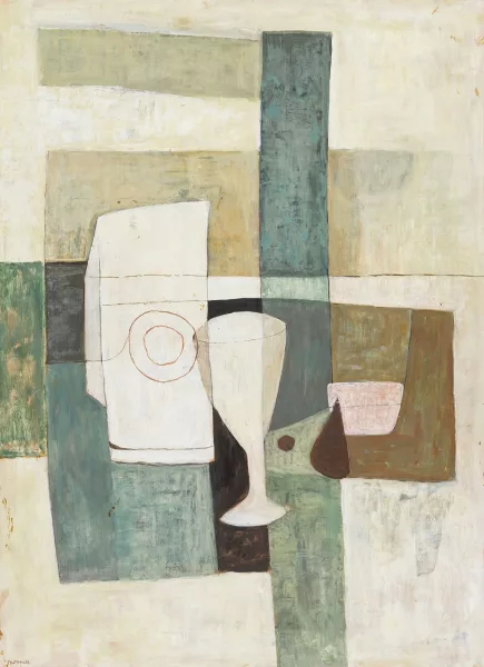 Charles Monnier — Abstraction Vert et rose