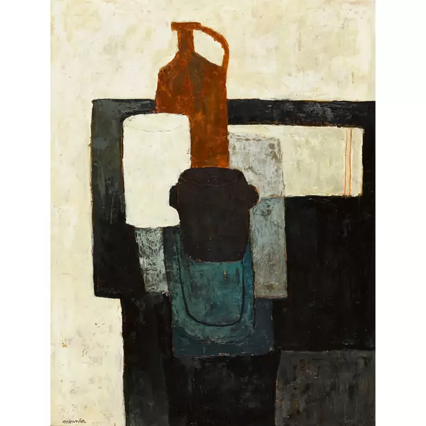 "Cruche et pots noir"