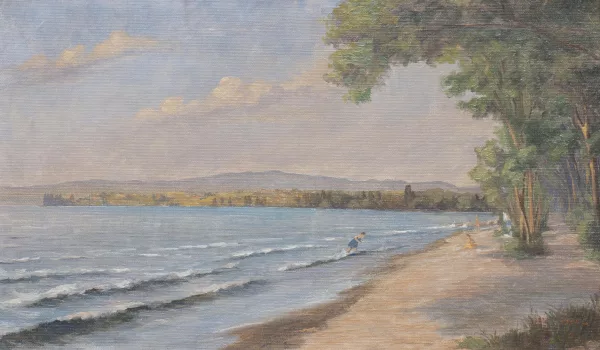 Charles Parisod — Bord de plage à Saint-Sulpice