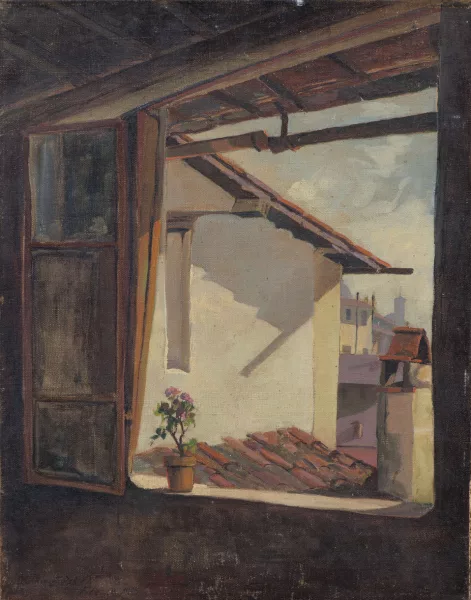 Charles Parisod — Charles PARISOD (1891-1943), 'La fenêtre', Huile