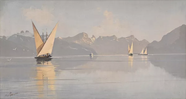 Charles Parisod — Voiliers sur le Léman,