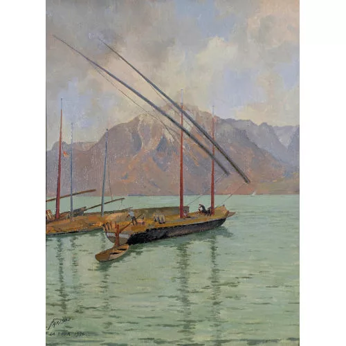 Charles Parisod — Lac Léman avec le Grammont.