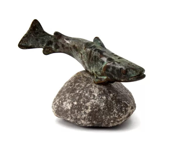 Charles Reussner — Charles Reussner (1886-1961), Truite, sculpture en