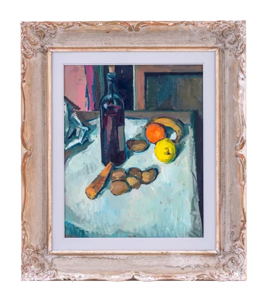Charles Robert — Nature morte au vin et aux fruits