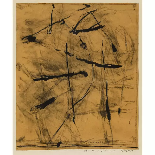 "Figure dans un jardin en été"