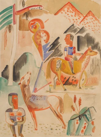Landschaft mit Reiter, um 1924/26