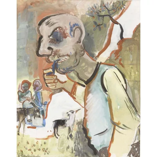 Charles Hindenlang — Mann mit Pfeife.