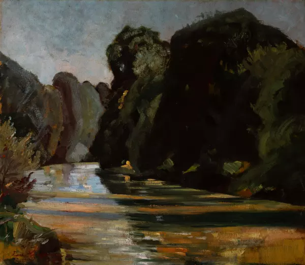 Landschaft mit Fluss