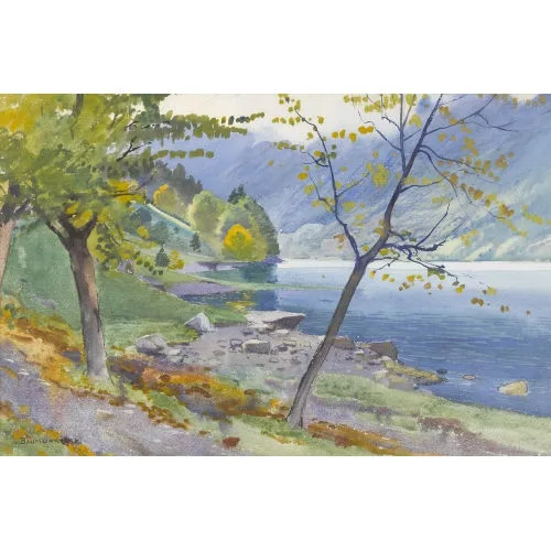Christian Baumgartner — "Aarelandschaft im Frühherbst".