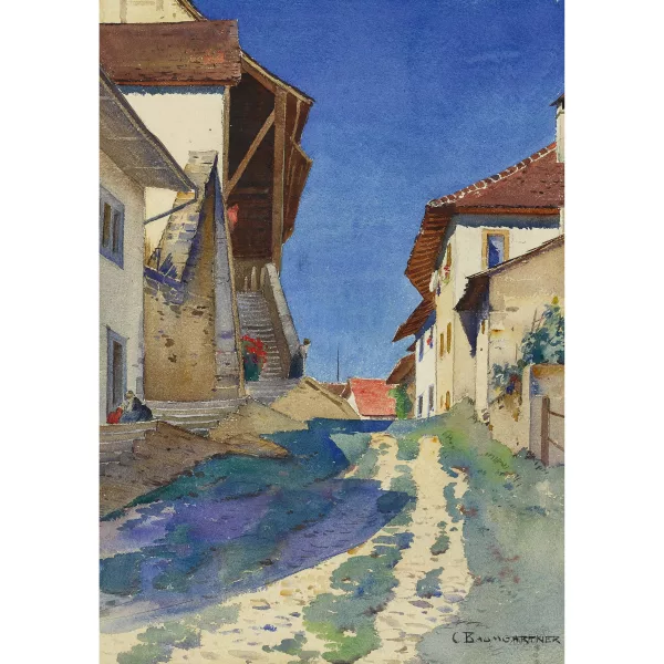 Christian Baumgartner — Sonnige Dorfpartie.