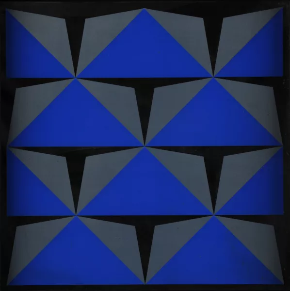 Christian Megert — Spiegelobjekt mit blau