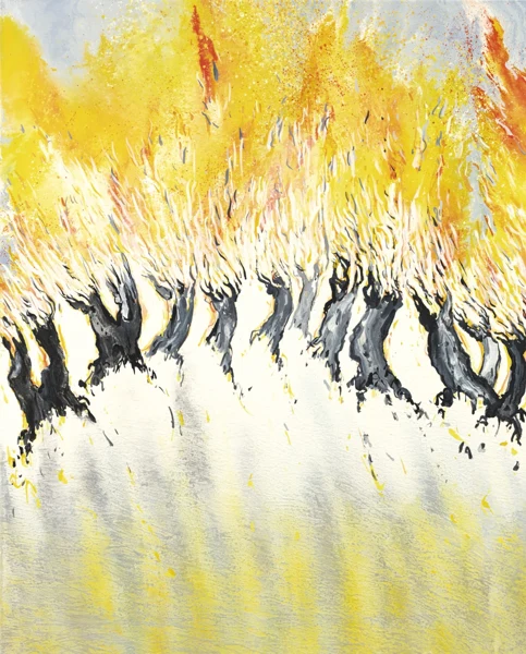Christian Peltenburg-Brechneff — White Treepainting Burning Nr. 3, 1988/89