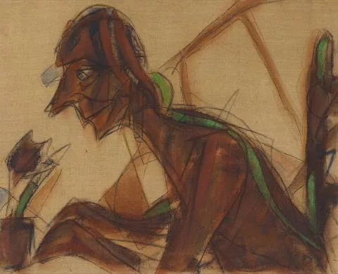 Christian Rohlfs — Mann mit der Tulpe