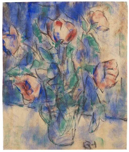 Christian Rohlfs — Rote Blumen in einer Vase