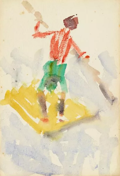 Christian Rohlfs — Junge auf einem Floß